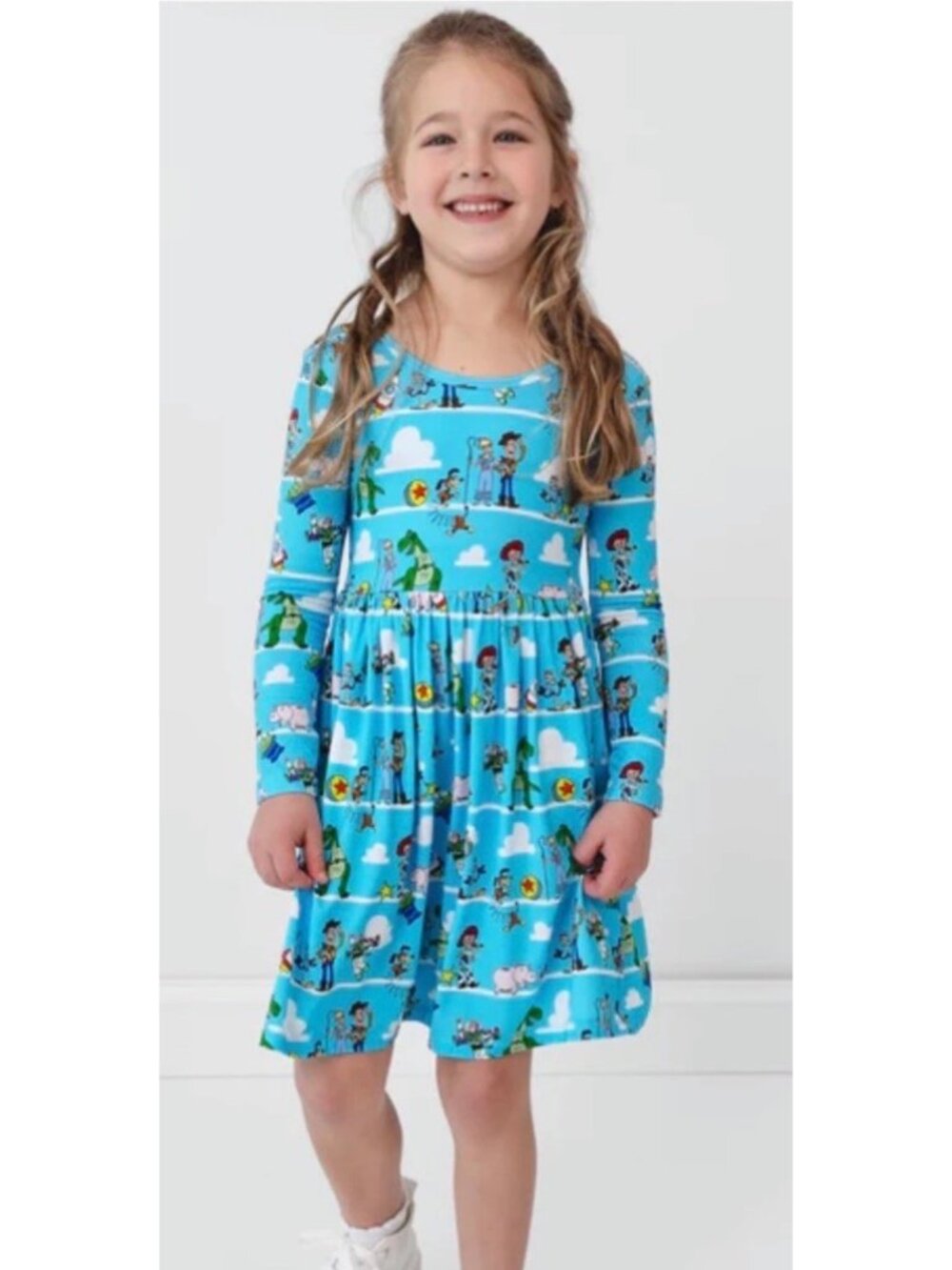 NEW Little Sleepies Toy Story long sleeve skater dress Girls 2T Disney Bamboo